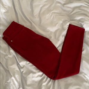 7 for all mankind maroon skinny jeans